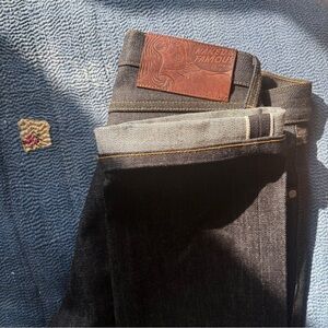 Naked & Famous Denim Dark Blue Jeans